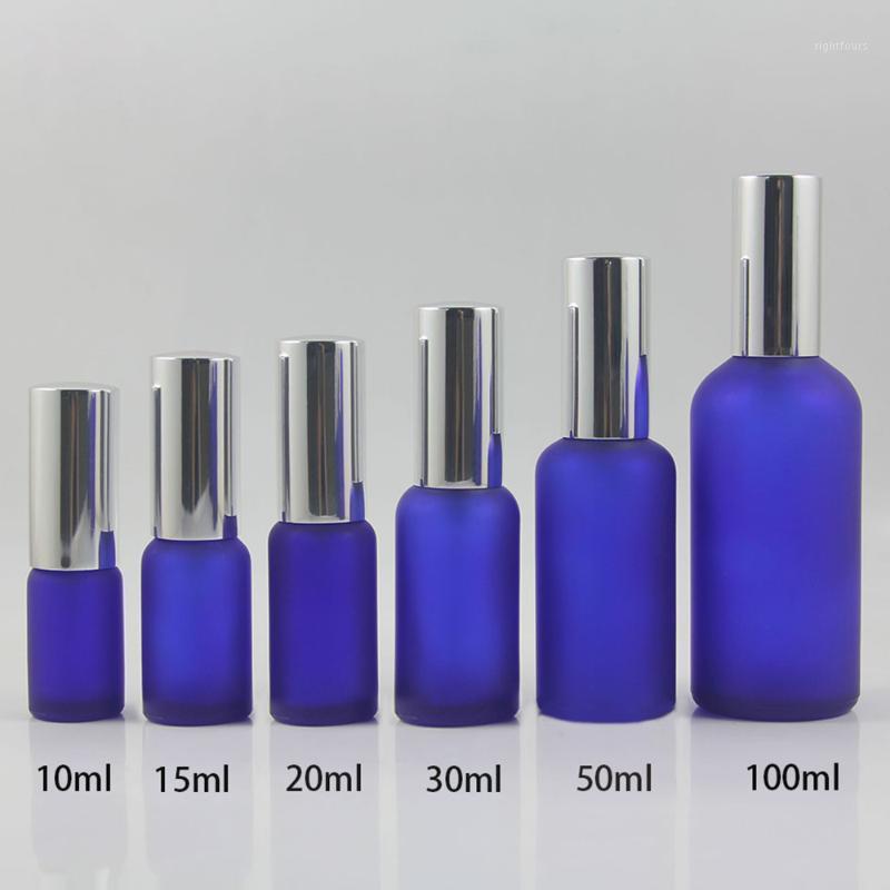 

Frosted Blue/Blue 10ml Glass Oil Bottle Pump with Lotion/Spray Pump1