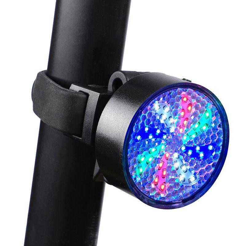 

USB Charging Bicycle Taillight Lamp Mountain Bike Riding Accessories Windmill Color Night Warning Light