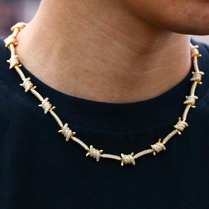 

Sexy Gothic Necklace Full Of Bling Cubic Zirconia Hip Hop Jewelry Punk Rivet Choker For Women Men Iced Out Chain