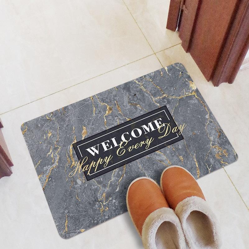 

Marble Patternrubber Floor Mats Absorbent Non-Slip And Dirt-Resistant Carpet Bathroom Living Room Mat