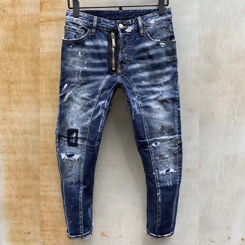 

mens denim jeans fashion italy men s jeans true slim washed zipper decorated urban casual ripped jeans, 801-1