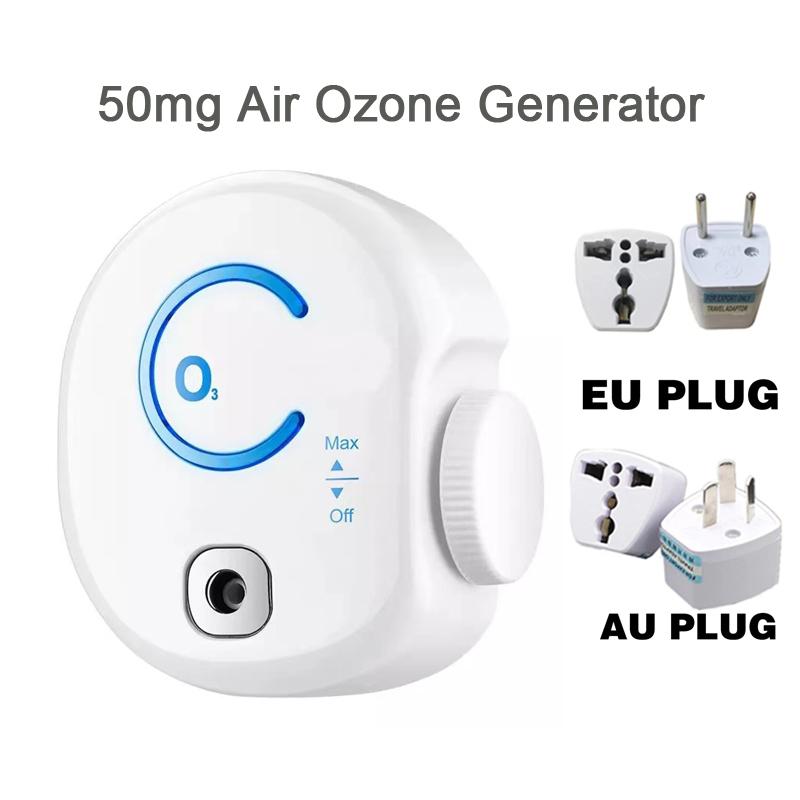 

Plug-in Mini Ionic Air Purifier Ozone Generator Adjustable Efficiency 10-50mg/h Portable Odor Eliminator