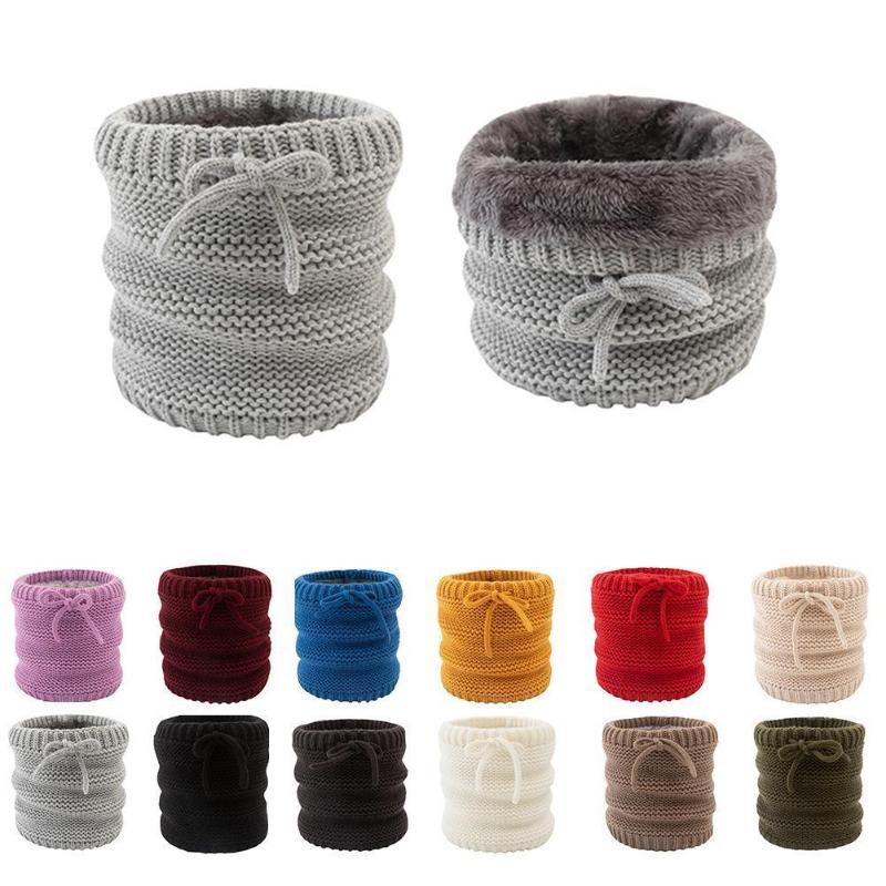 

2020 Fashion Winter Scarf Men Women Solid Color Knitted Scarves Boys Quality Scarf Collar Ring Warm Girls Velvet High Z7F9