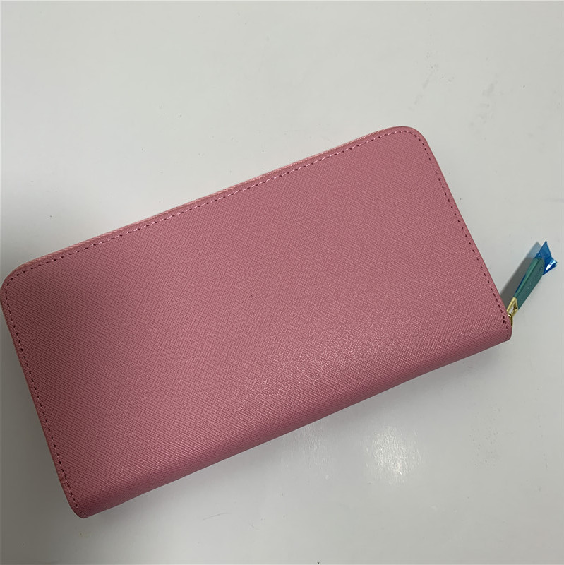 

Wholesale 7 colors fashion women wallet famous single zipper wallets female pu leather purse long wallets, Fuchsia