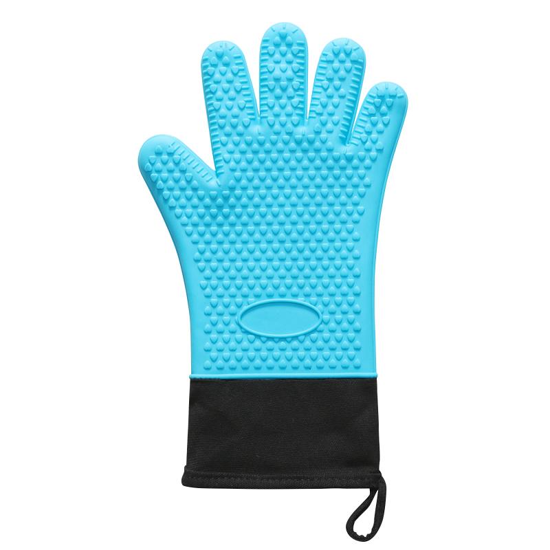 

Grade Kitchen Gloves Anti-slip Silicone Gloves Thick BBQ Heat Resistant Cooking Tools HG99