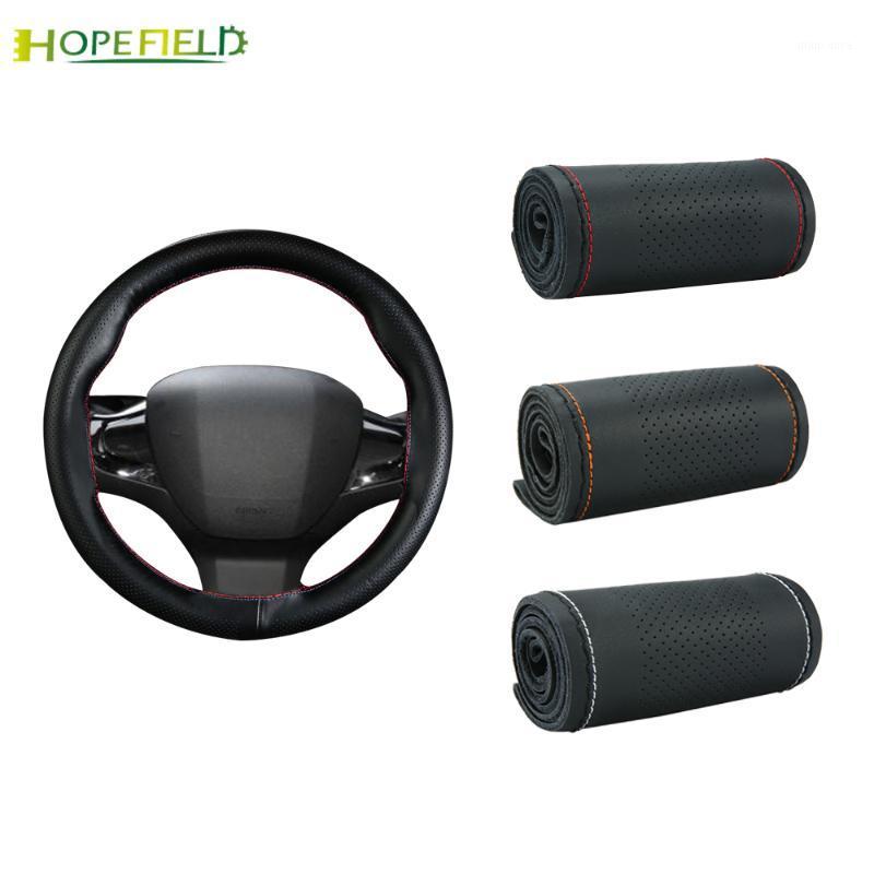 

DIY Hand-Stitched Genuine Leather braid Steering Wheel Cover for 3008 2020 2020 for 308 T9 2014-2020 308 SW1