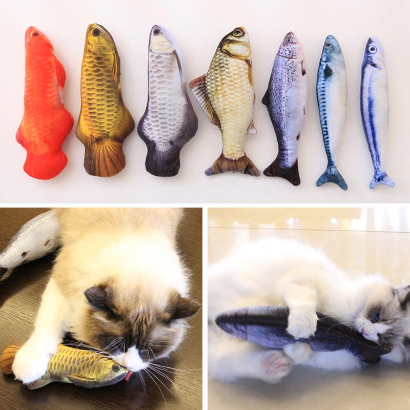 

Funny Catnip Toys for Cats Plush Fish Shape Cat Toy Mint Simulation Interactive Pet Kitten Chew Bite Scratch Toys Cats Supplies