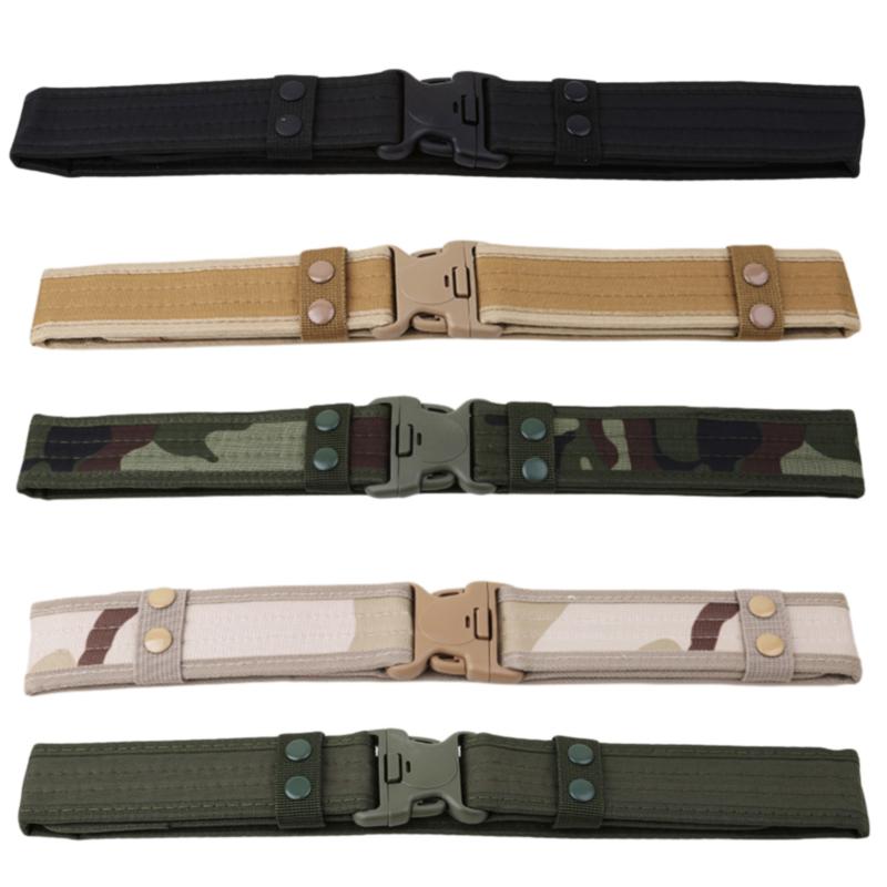 

2021 New Army Style Combat Belts Quick Release Tactical Belt Fashion Men Canvas Waistband Outdoor Hunting 5 Colors Optional, Black