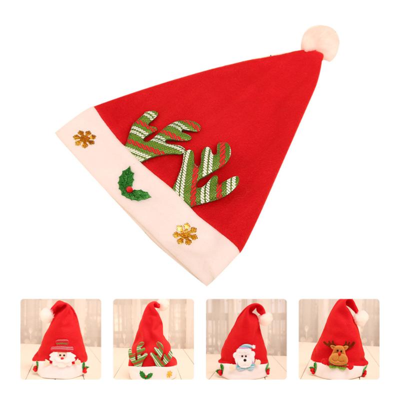 

2pcs Xmas Cap Christmas Holiday Headdress for Festival Woman Man Party