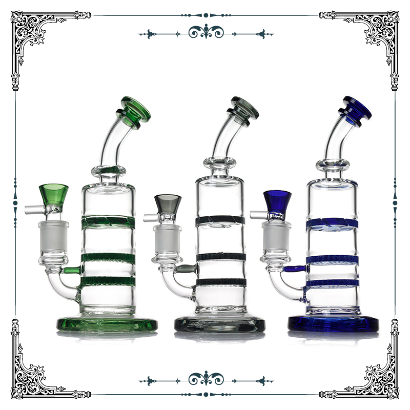 

8.5 inches glass bong oil rig turbine perc bongs glass water pipes smoking hookah with bowl mini bong