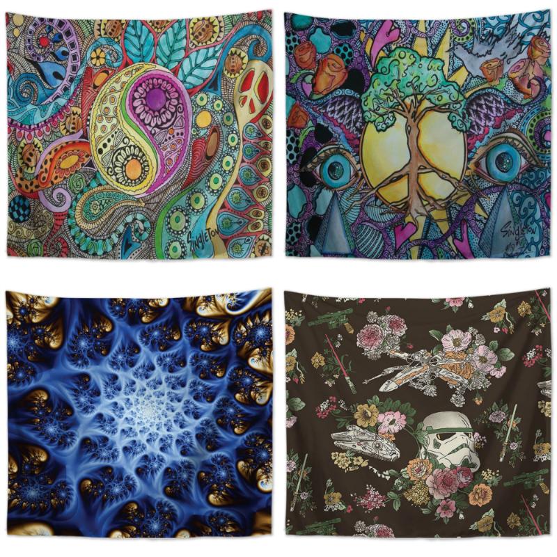 

Mandala Tapestry Wall Hanging Blanket Background Cloth Living Room Bedroom Art Carpet Decoration