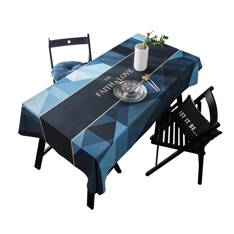 

Table Cloth European Luxury Tablecloth Rectangular Suede Geometric Printing Kitchen Textile Dinner Home Decor, Style 3