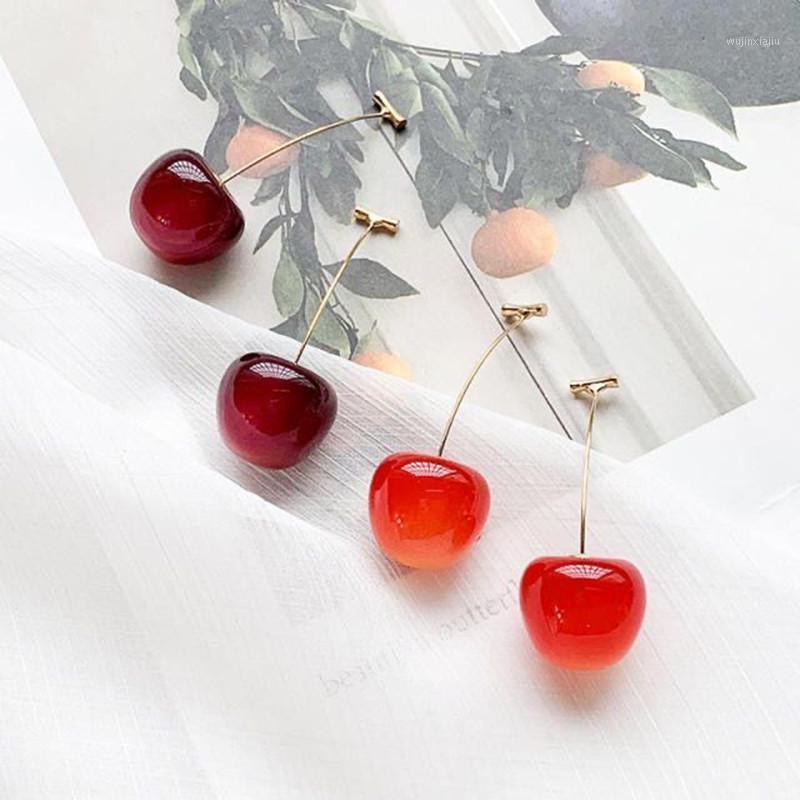 

Dangle & Chandelier 2022 Japan Korean Cherry Fruit Shaped Drop Earrings For Women Sweet Girls Cute Brincos Line Pendientes Jewelry Gifts