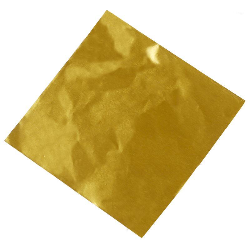 

Cute 100pcs Sweets Candy Package Foil Paper Chocolate Lolly Foil Wrappers Square (Gold)1