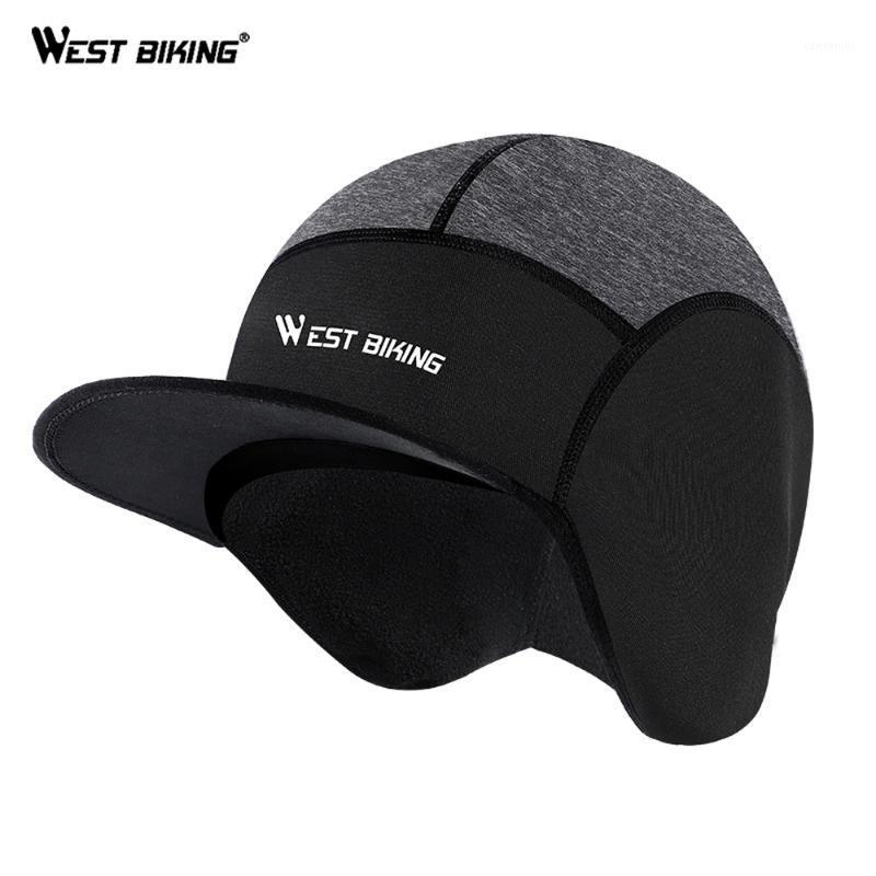

WEST BIKING Bike Cycling Cap Winter Thermal Fleece Caps Running Man Woman Bicycle Riding Head Hat Bike Bicycle MTB Cycling Cap1, Black