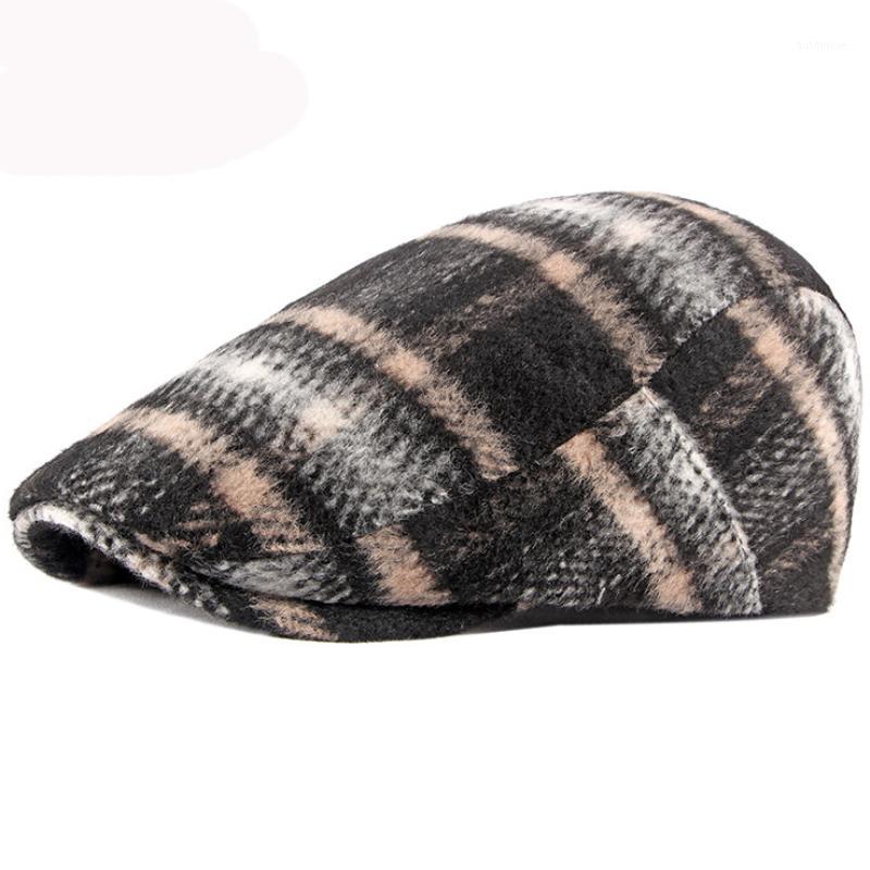 

HT3306 Berets Men Women Winter Wool Hat Adjustable Ivy Newsboy Flat Cap Male Female Vintage Artist Painter Beret Hat Beret Cap1, Black