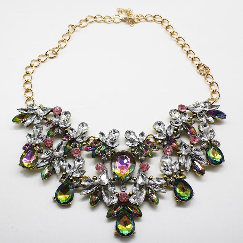 

Collares Women Necklace Enamel Geometric Necklaces Pendants Vintage Summer Long Chain Statement Necklace&Charm Bracelet Jewelry
