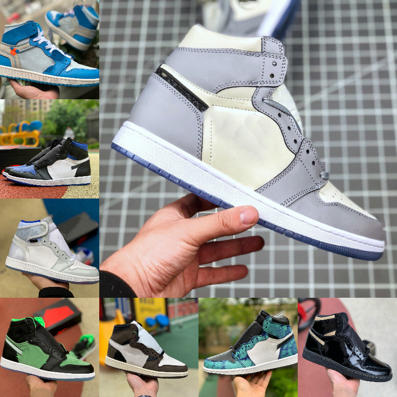 

2021 Gray Chicago Fearless high 1 1s Basketball Shoes Men Women Zoom Pine ROYAL BLACK TOE Green Turbo Green Varsity Red LIGHTBULB Designers, L1024