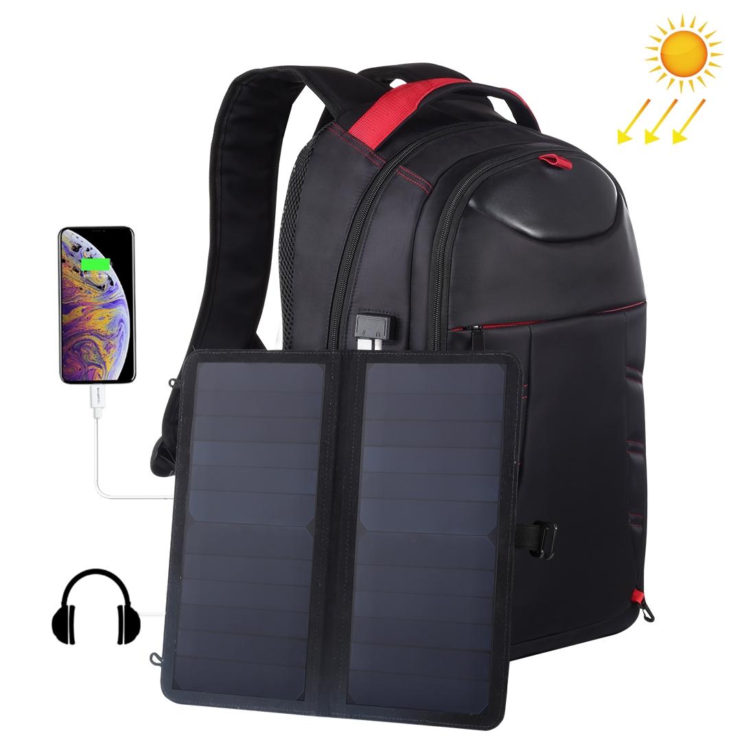 

HAWEEL 14W Foldable Removable Solar Power Outdoor Portable Dual Shoulders Laptop Backpack USB Output 5V 21A Max