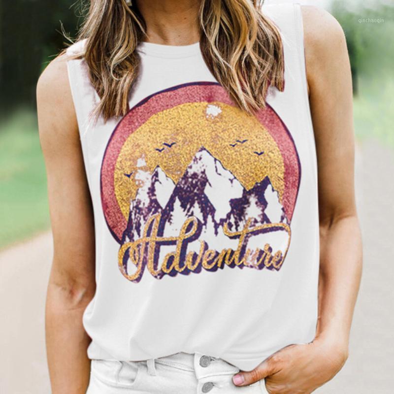 

2020 Sports Tank Top Women' Casual Summer Loose Gym Fitness Crop Tops Letter Print Fashion Ladies Sleeveless Camis Vest1, White