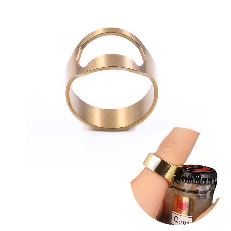 

22mm Gold Bottle Opener Ring Colorful Ring Shape Beer Bottle Opener Ring Party Bar Tools Kitchen Accessories DHL Free