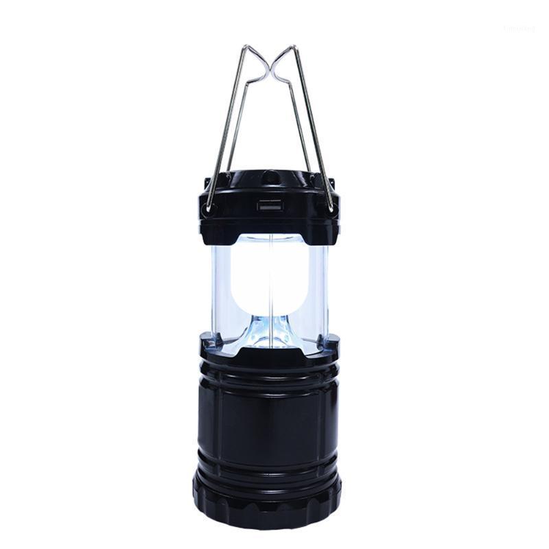 

USB Rechargeable Survival Solar Powered LED Camping Lantern ABS Collapsible Lamp1