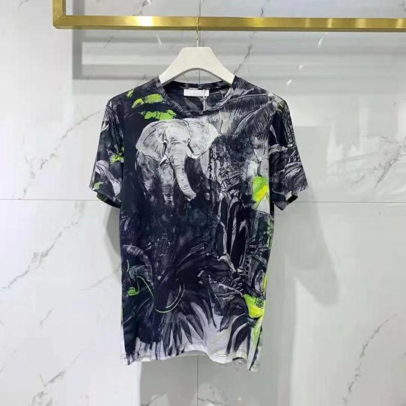

2021 Summer new fashion mens elephant t shirts ~ CHINESE SIZE tshirts ~ beautiful mens new designer short sleeve t shirts, Multi