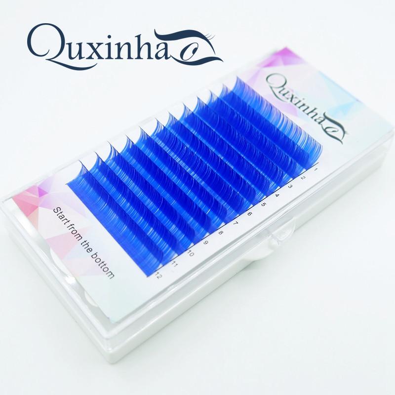 

QUXINHAO C/D 0.07/0.1mm 8/15mm Lashes Multicolor Color Eyelash Individual Colored Lashes Faux Silk Extensions