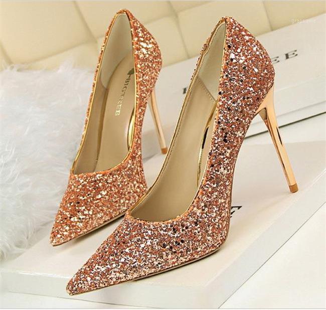 

Women Pumps Extrem Sexy High Heels Women Shoes Thin Heels Female Shoes Wedding Gold Sliver White Ladies jui81, Black