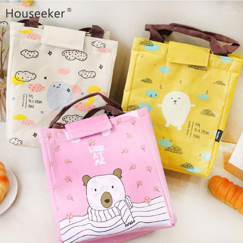 

Storage Bags Cartoon Animal Insulated Lunch For Kids Boys Girls Outdoor Picnic Thermal Oxford Cloth Portable Drink Cooler Bag