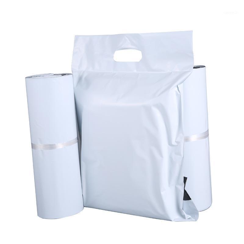 

50pcs tote Express Courier Bags White Self-Seal Adhesive Thick Waterproof Plastic Poly Envelope Mailing Bags print logo custom1