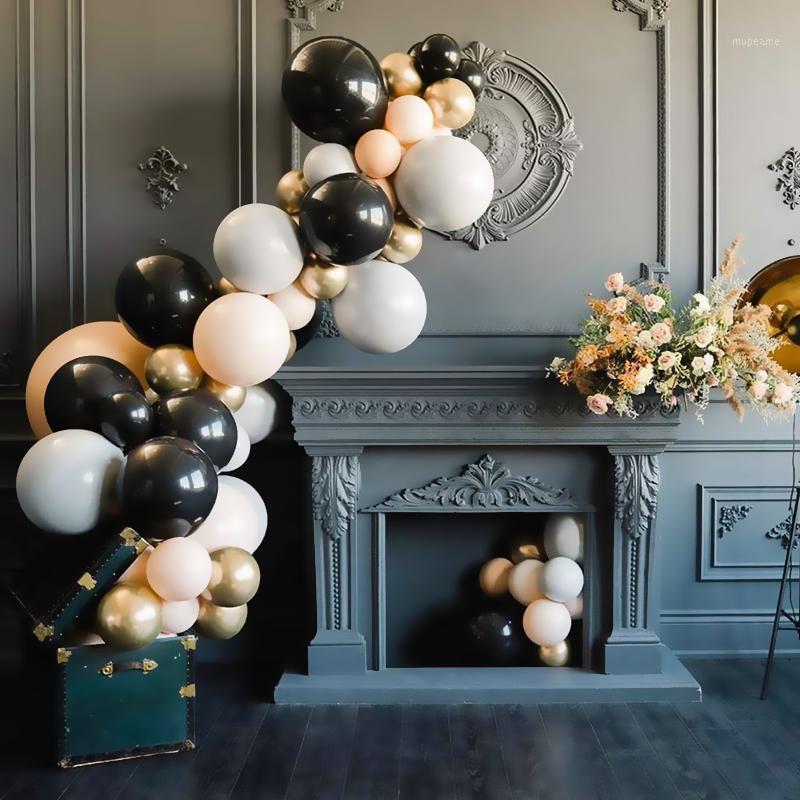 

Custom wedding big black balloon advanced thickened latex balloons gold silver matte helium balloon birthday party supplies1