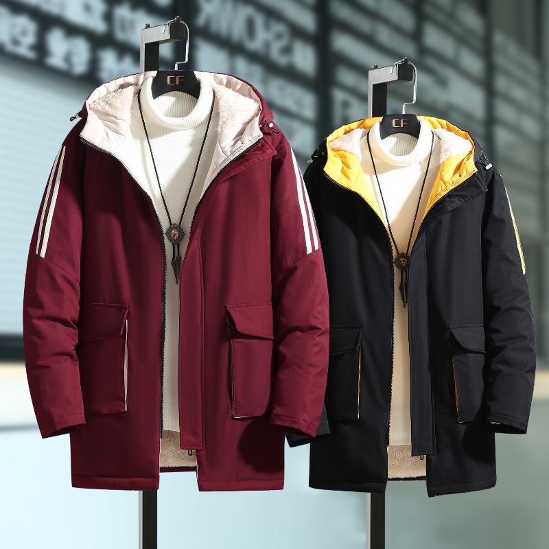 

Plus Size 10XL 9XL Fleece Parka Coat Mens 2020 Winter Thick Hooded Cotton Outwear Men Fashion Jacket Male Casual Brand Clothing, Black