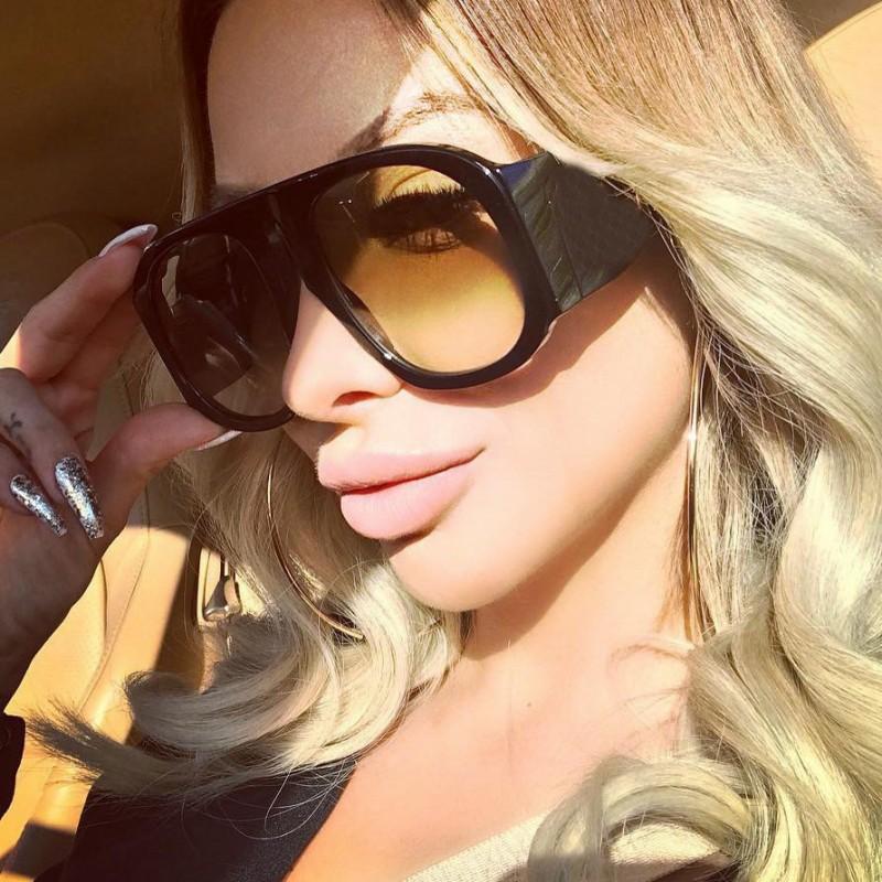 

Oversized Black Stempunk Ladies Sunglasses Women Brand 2020 Big Frame Tinted Glasses Trendy Goggles Vintage Square Shades Men