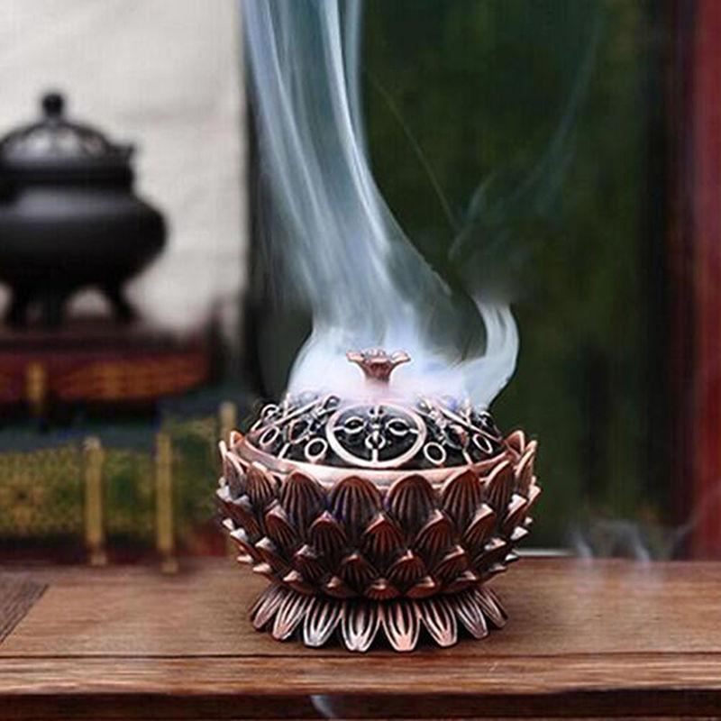 

Retro Lotus Incense Burners Dragon Incense Holder Burner Mini Sandalwood Censer Home Office Decor Decoration Craft