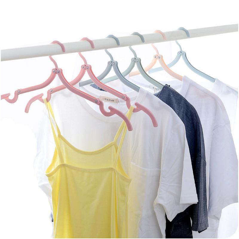 

Foldable Cloth Hanger Racks Bathroom Rack Portable Traveling Plastic Clothespin With Hooks Household Accessories