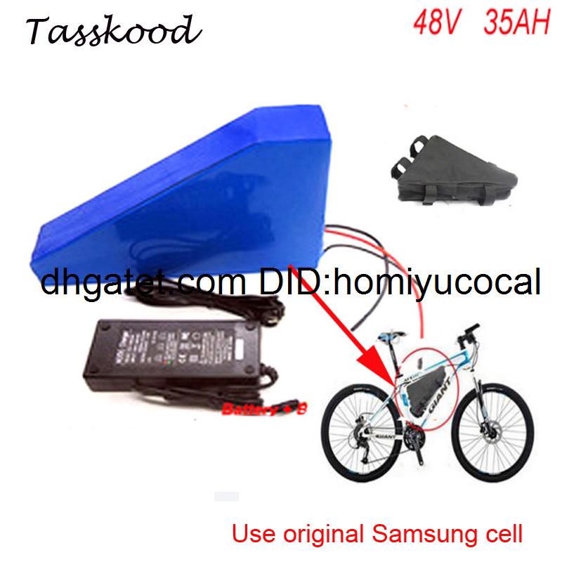 

Original 48V 40AH 52V ebike 36V 57.6AH Triangle Battery Large Capacity 1500W Super Powerful 21700 Cell