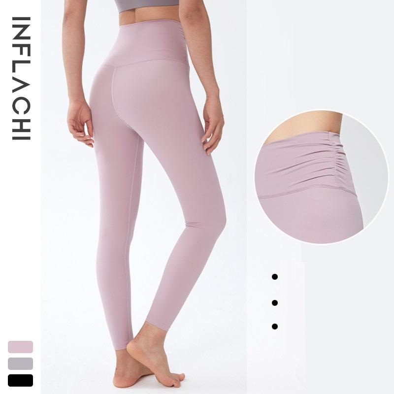 

Naked-Feel Athletic Fitness Leggings Women Four-Way Stretchy Gym Yoga Leggings Stretchy Gym Tights Woman Workout Leggins1, Black