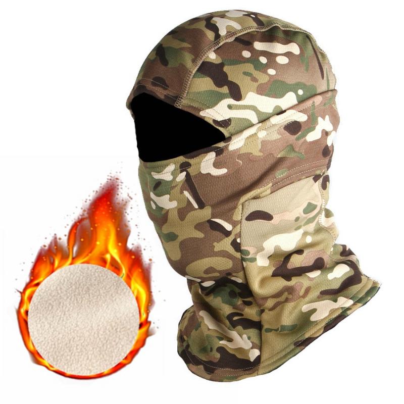 

Winter Tactical Balaclava Full Face Bandana Cap Outdoor Sports Camping Hunting Cycling Ski Camouflage Neck Warmer Scarf Men, Winter 03