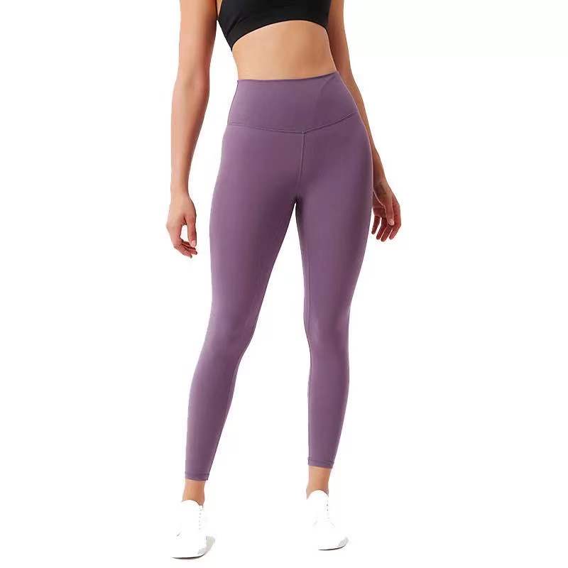 

Lu-1 high waist hip lifting nude sports fitness pants women' no embarrassment line tight stretch peach hip Yoga Pants212