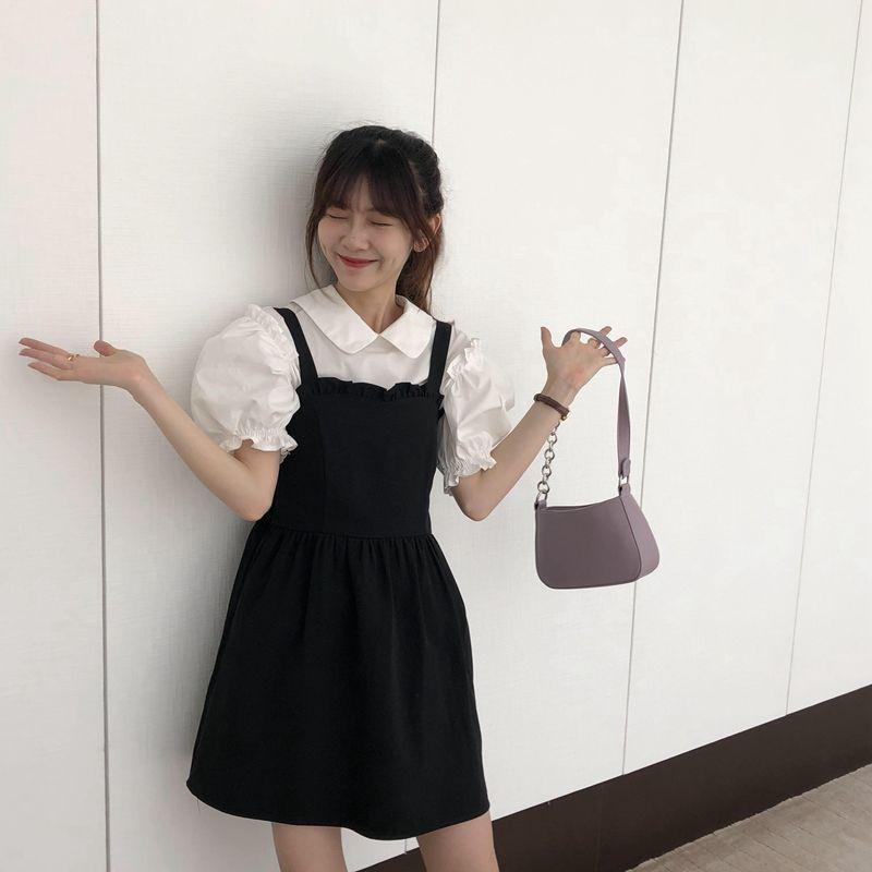 

Casual PU Leather Sling Handbag Purse Women Elegant Chain Shoulder Crossbody Bag Popular Simple Female Daily Bag Portable, White