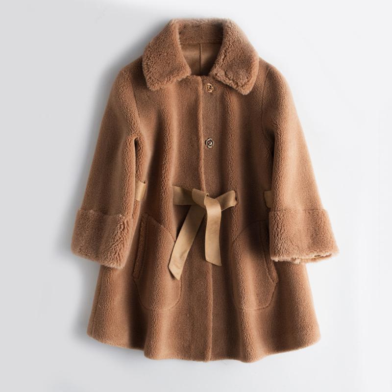 

Coat Real Female Fur 100% Wool Jacket Women Autumn Winter Coat 2020 Korean Sheep Shearing Jackets Coats Vintage Tops Hiver 858, White