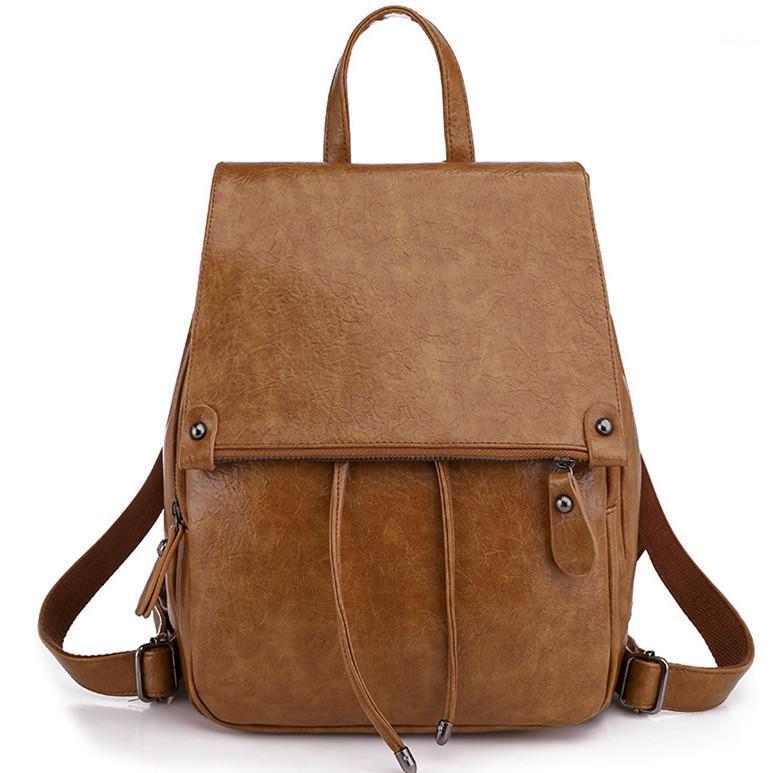 

Women Leather Handmade Colorful Patch Backpack Shoulder Bag Mochila1, Black