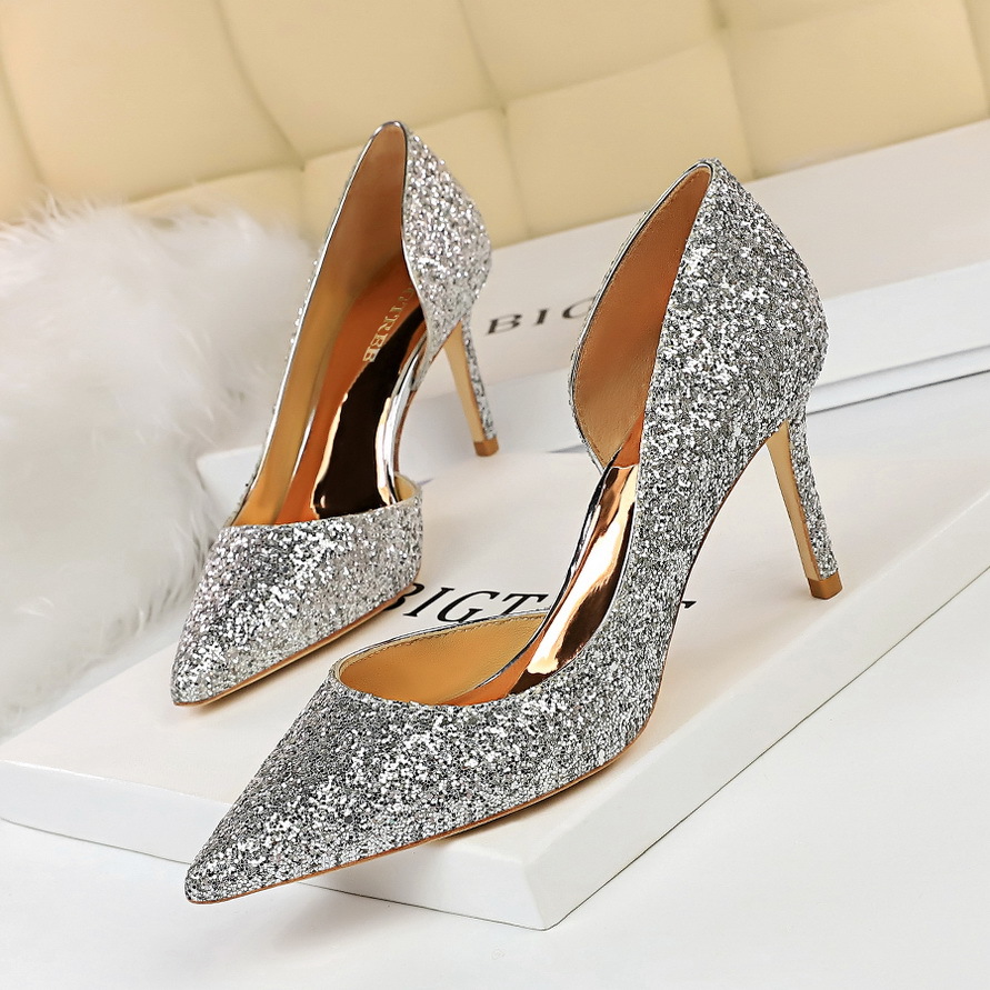 

Luxury High Heel Bombs Leap for Women-Dressed Ladies Comfortable-Long Black Silver Gold White Wedding Formal Shoes 3I0Y, Blue.