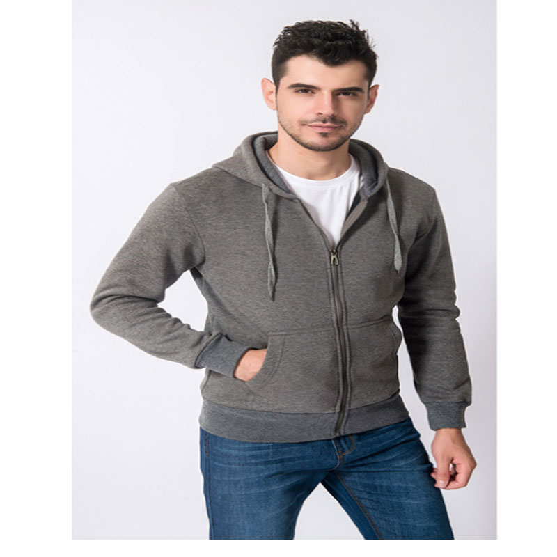 

New sweater men and women Korean hooded sweater plus velvet padded upper clothes coat sweater sports top, Black
