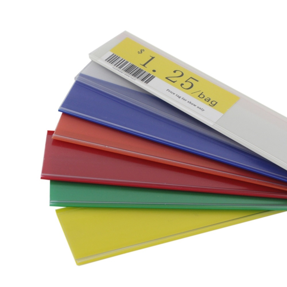 4.3cm Supermarket Retail Plastic Pvc Shelf Edge Label Tag Cover Adhesive Data Strip Price Holder for Shelves-image-754654567