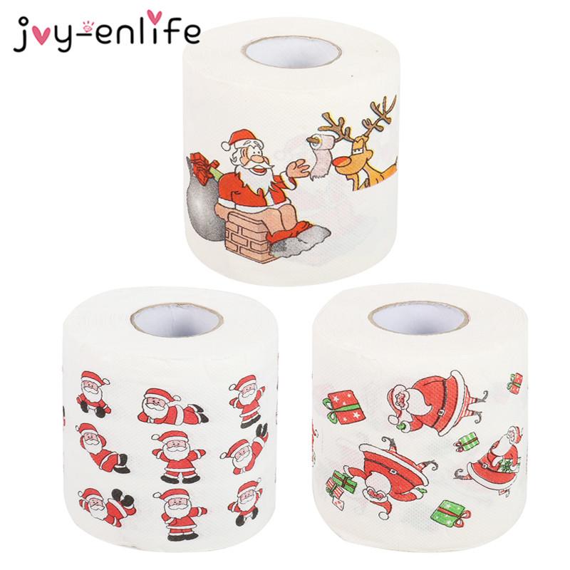 

Santa Claus Bath Toilet Roll Paper Christmas Toilet Roll Xmas Home Decoration Tissue Christmas Print noel Navidad decor New year