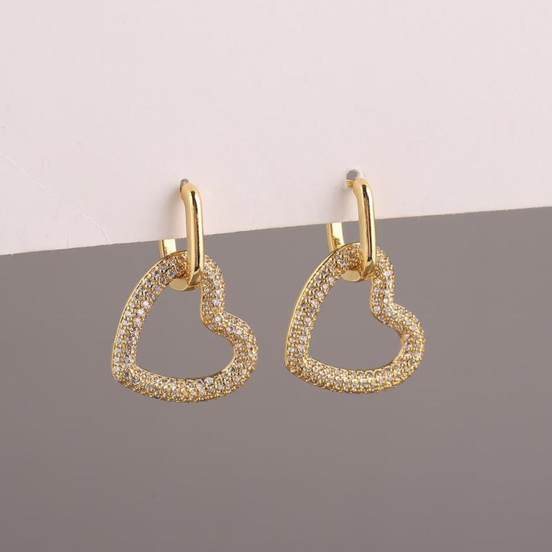 

ACCKING Luxury CZ Heart For Women Bridal Wedding Engagement Earring Dubai Afica Jewelry Wedding