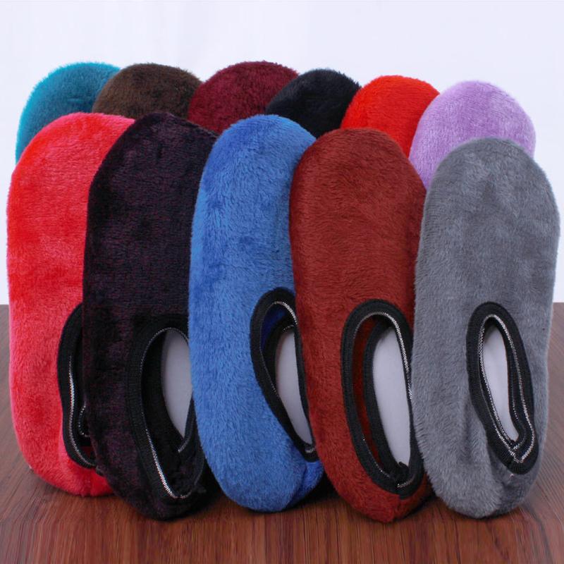 

Indoor Floor Socks For Women Men Winter Warmer Thicken Non-slip Unisex Soft Home Room Short Shoes Fashion Solid Floor Socks, As picture