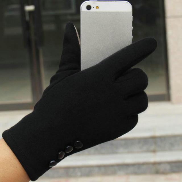 

High Quality Pure Color Gloves Fashion Womens Winter Outdoor Sport Warm Gloves Female Women Winter Warm #W5